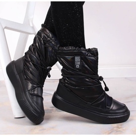 Doposci metallizzati, slip-on neri Big Star KK274193 nero 1