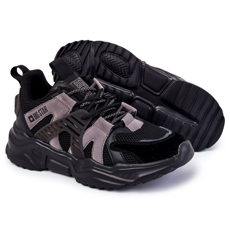 Scarpe sportive da uomo leggere Big Star KK174054 nere nero 1