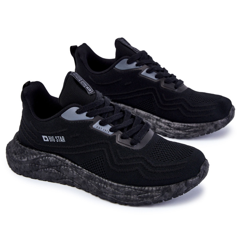 Scarpe sportive da uomo leggere Big Star KK174018 nere nero 2