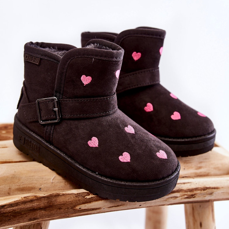 Stivali da neve per bambini Big Star KK374244 grigio rosa 1