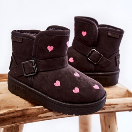 Stivali da neve per bambini Big Star KK374244 grigio rosa 2