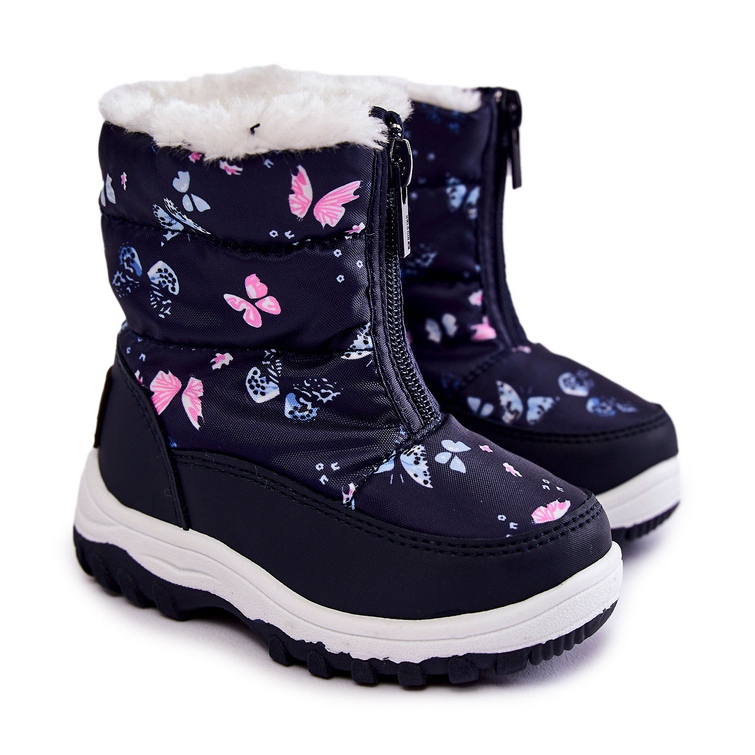 Stivali da neve per bambini su cerniera Big Star KK374236 blu navy 1