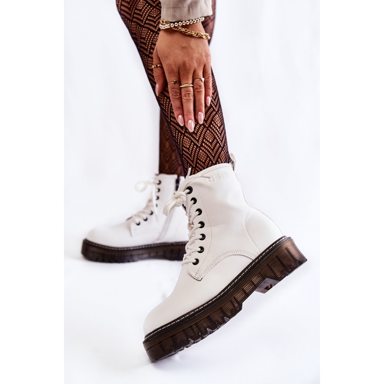 Stivali da donna con cerniera Big Star KK274536 Bianco 2