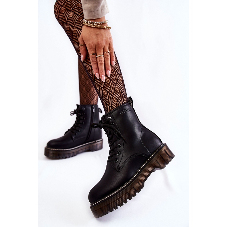 Stivali da donna con cerniera Big Star KK274537 Nero 2