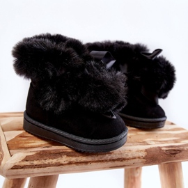 Scarponi da neve caldi da bambino per bambini neri Roofy nero 1
