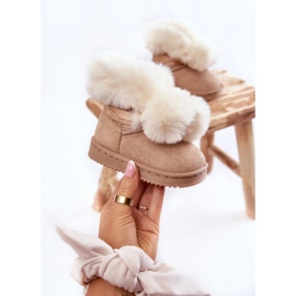 Scarponi da neve caldi per bambini, colore beige chiaro Roofy 2
