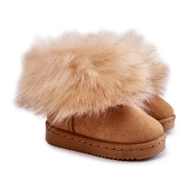 Doposci da bambino con pelliccia Ariana marrone chiaro 2