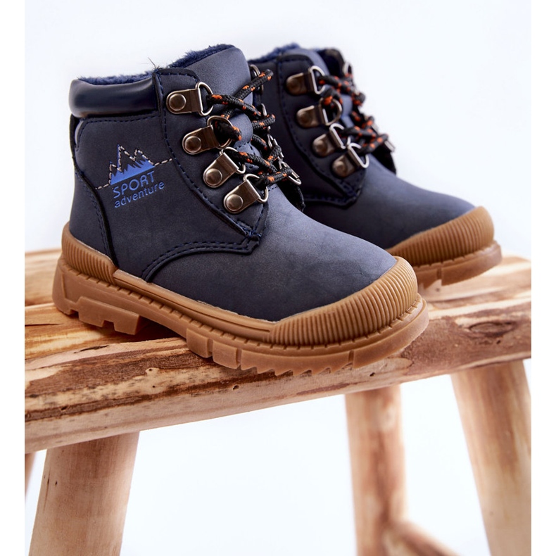 Stivali caldi per bambini Trappers Navy Blue Walter 1
