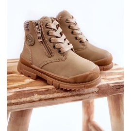Stivali con isolamento in pelliccia per bambini Trapper beige 1