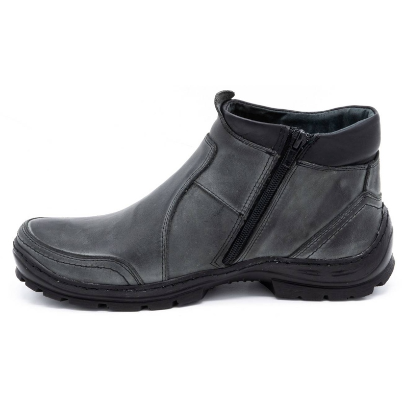 Olivier Stivali invernali da uomo in pelle 352MP grigio 1