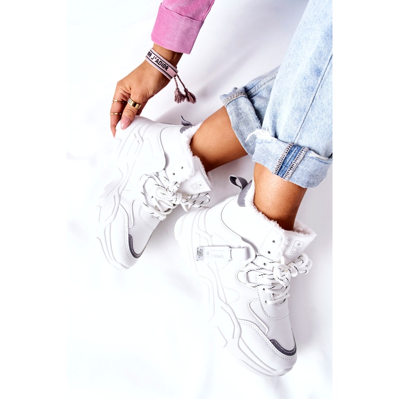 News Sneakers da donna bianche calde Snow Kaphia 21BT26-4356 bianco 1