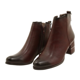 Stivali bordeaux da donna alla moda Poula M.Daszyński SA125A-2 rosso 2
