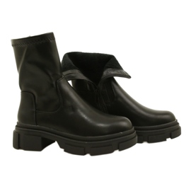 Stivali da donna in pelle sullo spesso M. Daszyński MR2127-20 Nero 4
