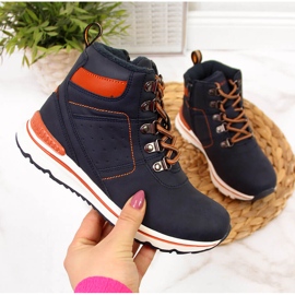 Stivali da ragazzo con cerniera McKeylor blu navy 1