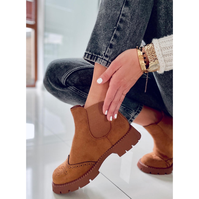 PA1 Stivaletti Chelsea da donna Ethel Camel marrone 1