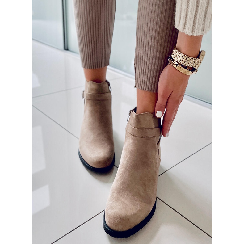 PA1 Stivaletti Tourel Khaki Suede da donna beige 2