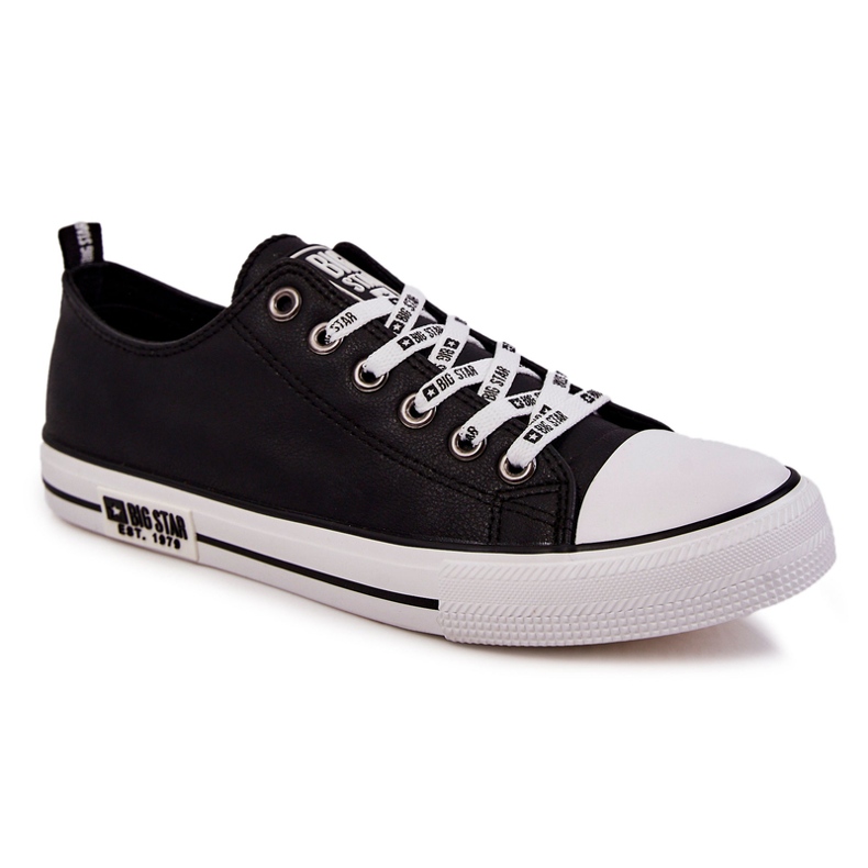 Sneakers in Pelle da Uomo Big Star KK174047 Nere nero 2