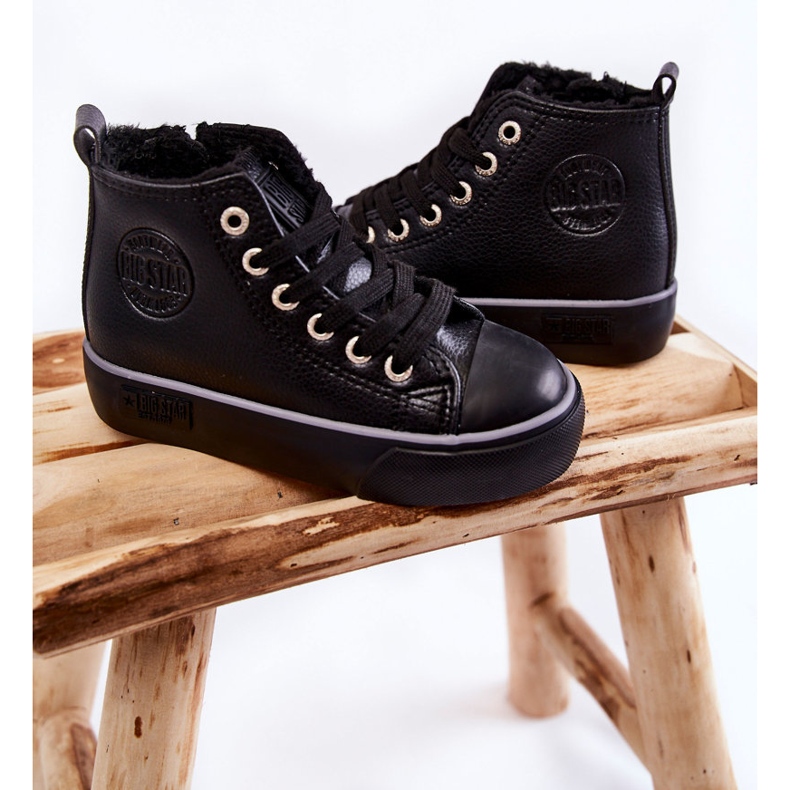 Sneakers alte da bambino Big Star KK374228 Nere nero 2