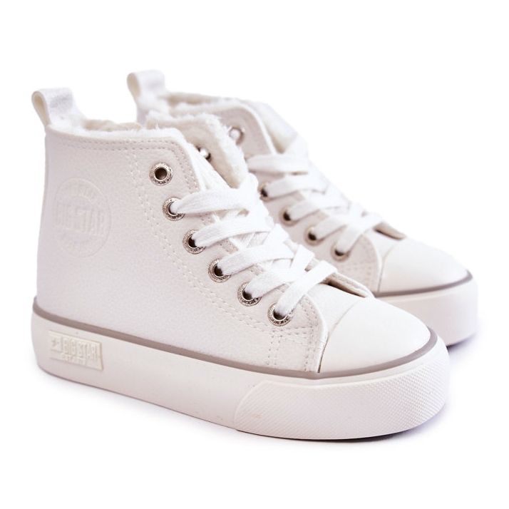 Sneakers alte da bambino Big Star KK374227 Bianche bianca 1