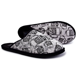 Pantofole da casa da uomo Panto Fino KK167001 grigio 1