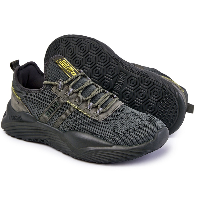 Scarpe sportive da uomo Memory Foam Big Star KK174256 Khaki verde 1