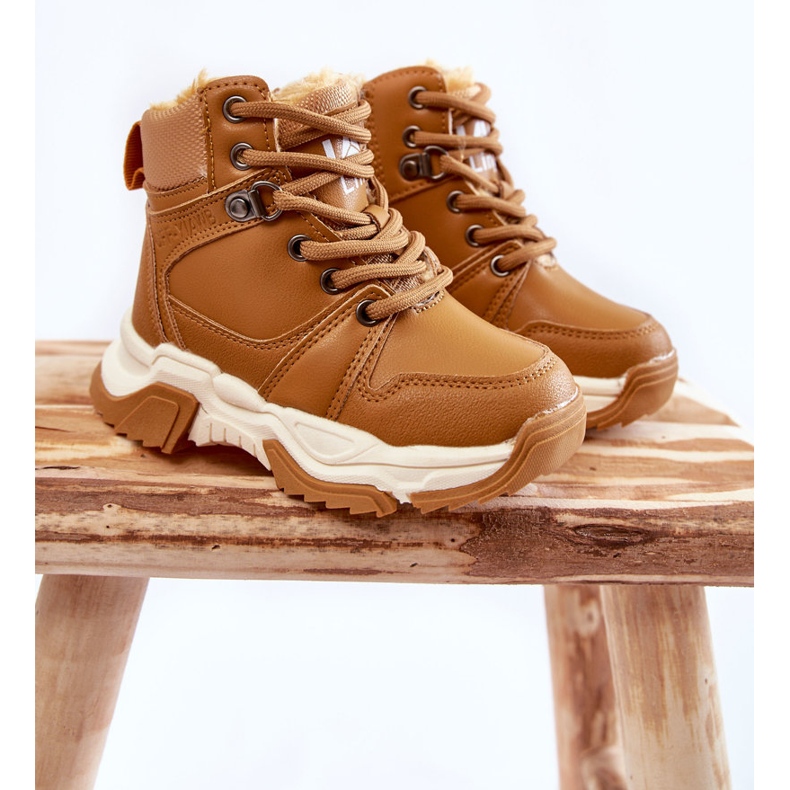 FR1 Stivali Per Bambini Caldi Trapper Con Cerniera Camel Marvin marrone 1