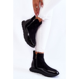 Vinceza Sneakers con stivaletti neri da donna in pelle scamosciata nero 1