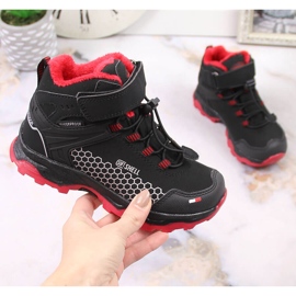 Doposci da bambino impermeabili con velcro American Club AM904B nero 2