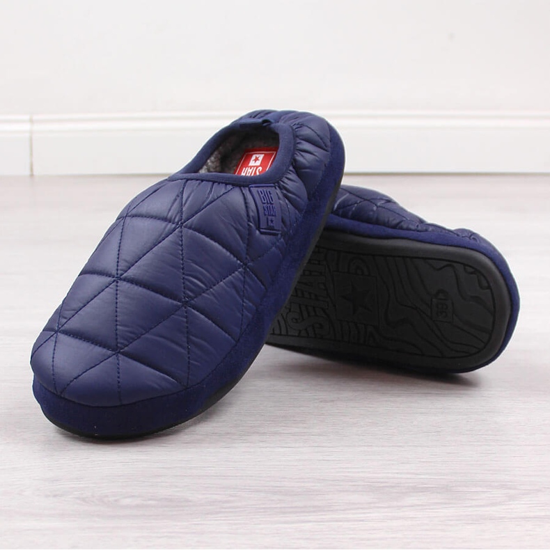 Ciabatte da uomo, isolate con un elastico, blu navy Big Star KK174364 2