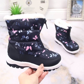 Doposci da bambina con farfalle isolate Big Star KK374236 blu 1