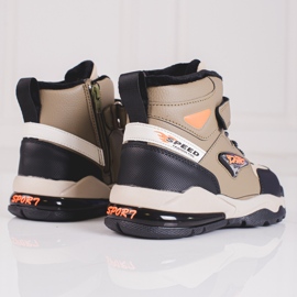 Stivaletti stringati da ragazzo Shelovet beige 2