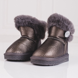 Doposci da bambina con pelliccia Shelovet marrone 1