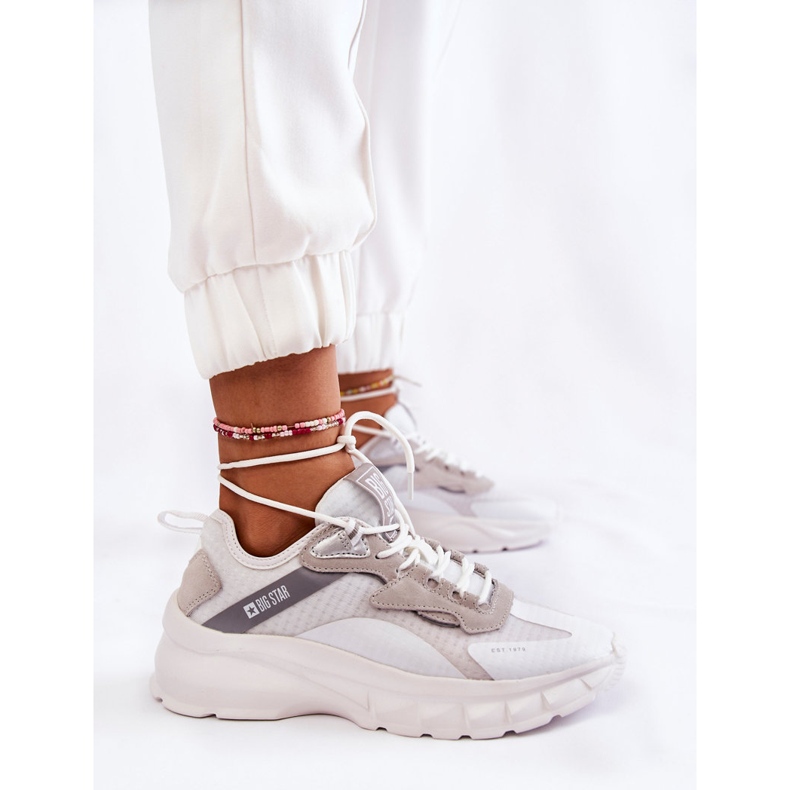 Scarpe sportive da donna Big Star KK274057 Bianche bianco 2
