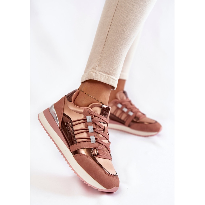 Scarpe sportive alla moda da donna Big Star KK274111 rosa 1