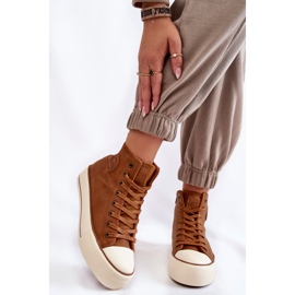 Sneakers alte da donna Big Star KK274171 Marrone 1
