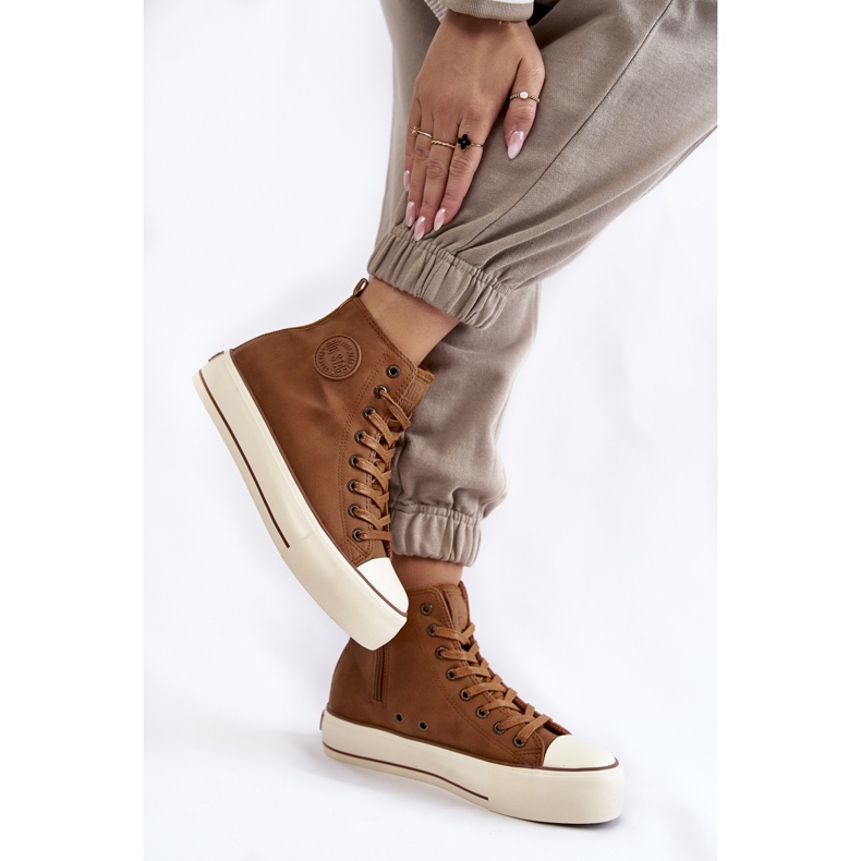 Sneakers alte da donna Big Star KK274171 Marrone 2