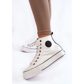 Sneakers alte da donna Big Star KK274170 Bianche bianco 2