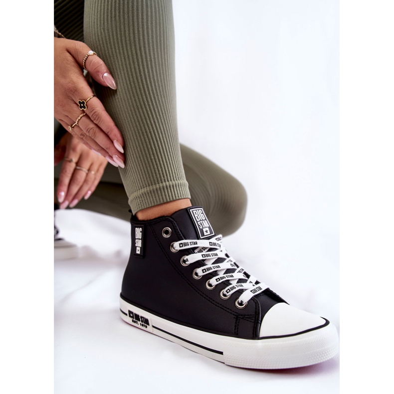 Sneakers classiche alte con isolamento Big Star KK274598 nere nero 1
