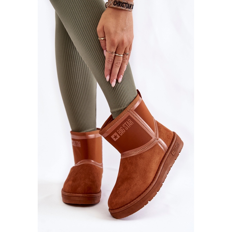 Stivali da neve slip-on da donna Big Star KK274612 marroni marrone 1