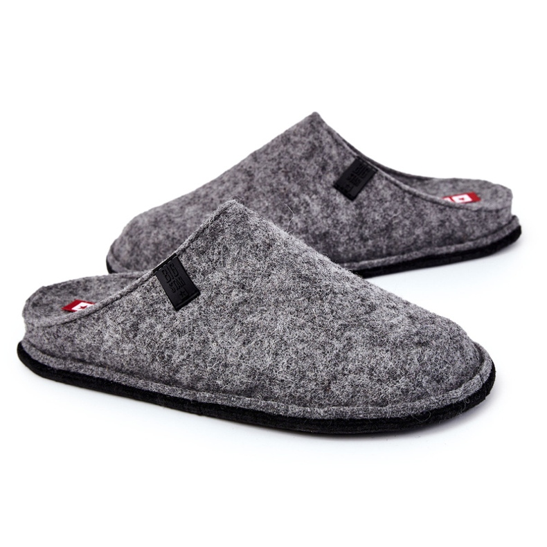 Pantofole da uomo classiche Big Star KK176001 grigie grigio 1