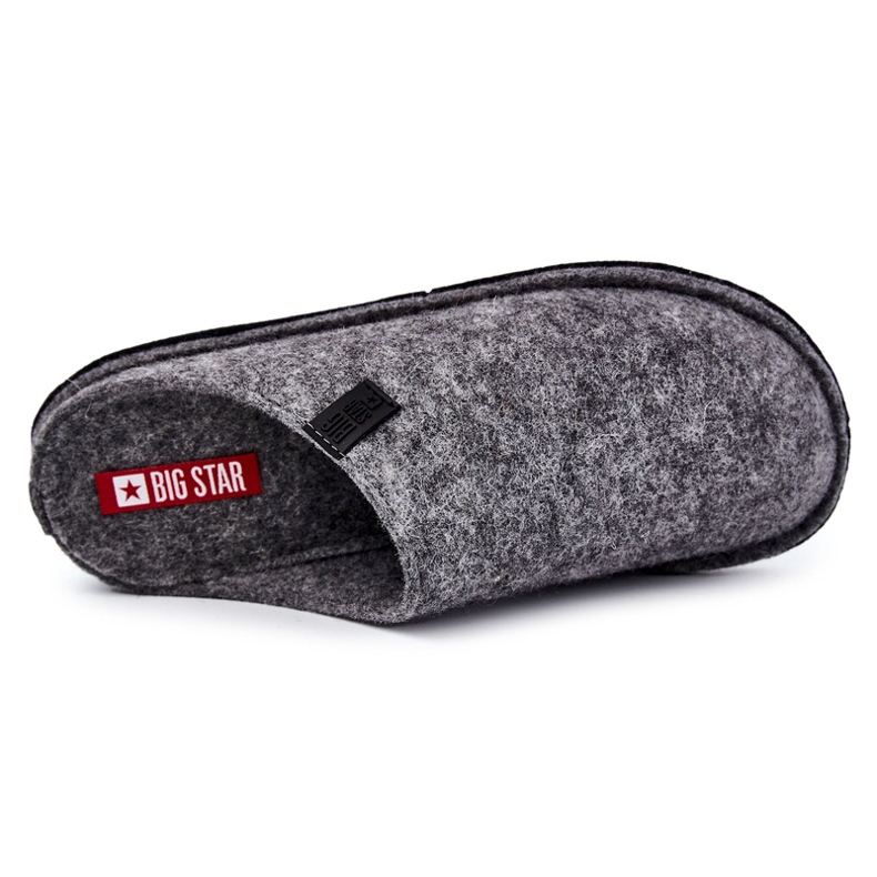 Pantofole da uomo classiche Big Star KK176001 grigie grigio 2