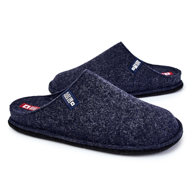 Pantofole da uomo classiche Big Star KK176004 blu navy 2