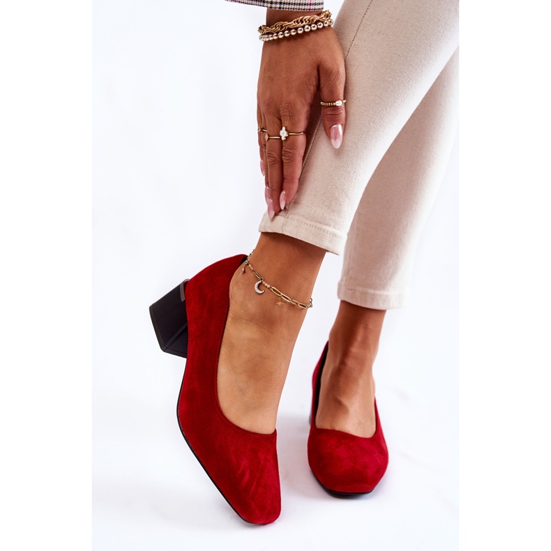 Décolleté in camoscio La.Fi 230034R-SU Rosse rosso 2