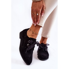 Scarpe da donna in pelle scamosciata legate La.Fi 210014B-SU nere nero 1