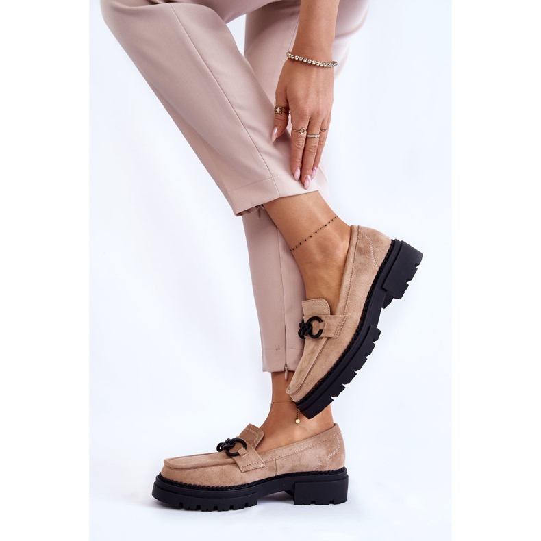 Mocassini da donna Mocassini in camoscio La.Fi Beige Willows 2