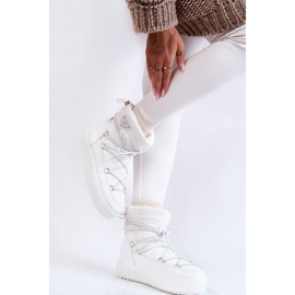PM1 Stivali da neve stringati alla moda da donna in Carrios bianchi bianco 2