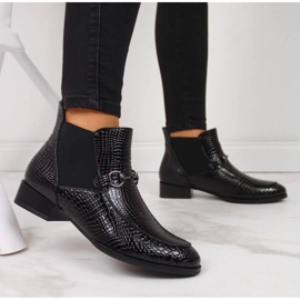 Stivaletto Chelsea laccato Filippo W PAW269 nero 2