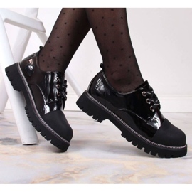 Scarpa in pelle laccata Artiker W HBH37 nero 1