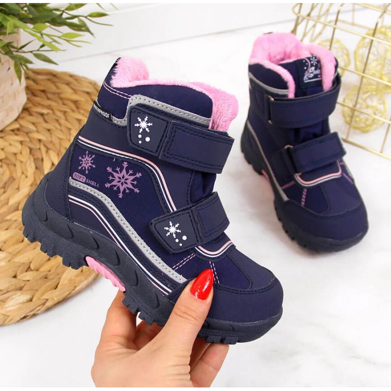 Doposci impermeabili Velcro American Club Jr AM852A blu 1