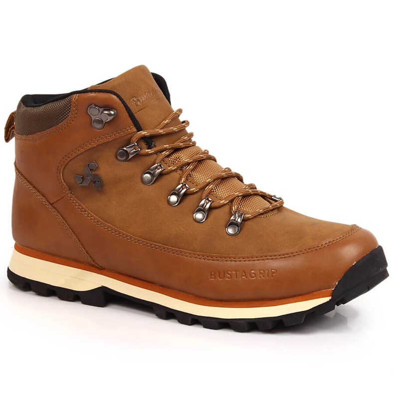 Scarpe da trekking da uomo in pelle marrone Outback Bustagrip 1